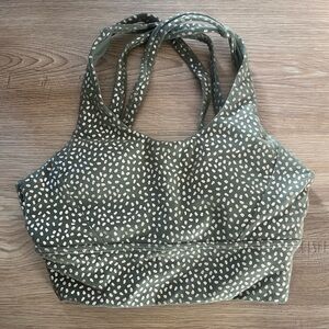 BuffBunny Olive and Gold Sports Bra